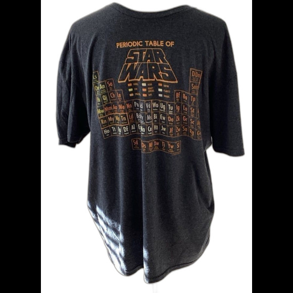 Delta Other - Delta T-Shirt Men’s Size 2XL Color Gray Periodic Table of Star Wars Graphic